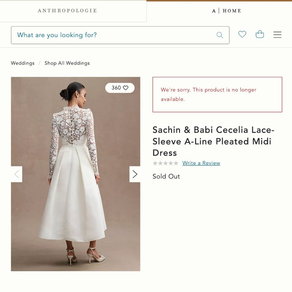 RARE NWOT Sachin & Babi Cecelia Lace Sleeve A-Line Midi Dress | Size 0 | BHLDN